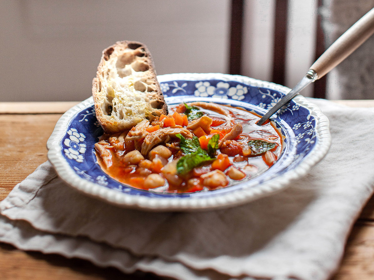 Chicken and chickpea stew