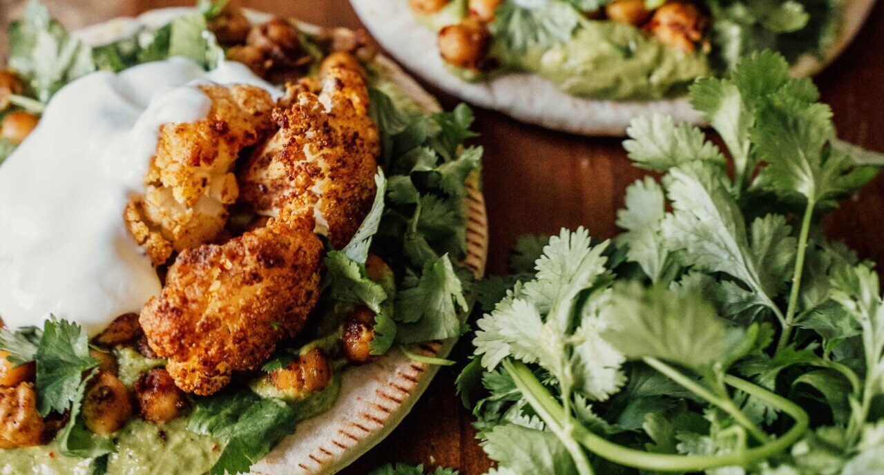 Roasted Cauliflower with Tahini Dressing