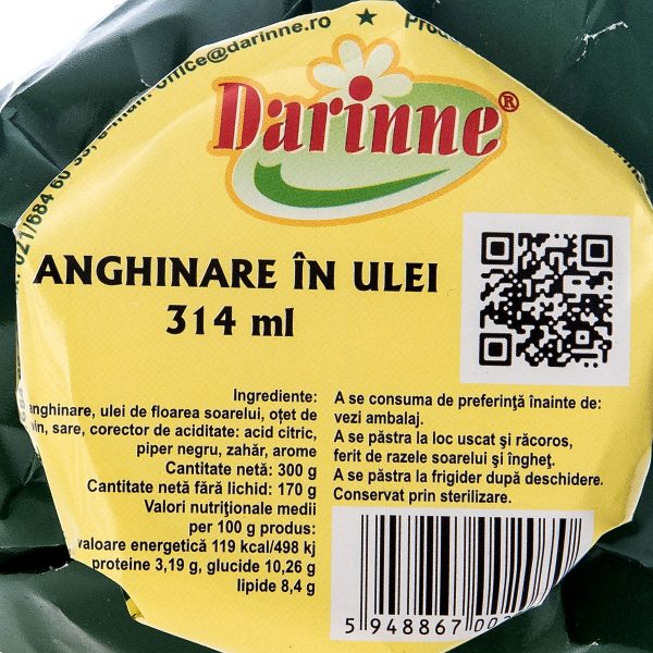 Anghinare în ulei Darinne, 314ml - Image 2