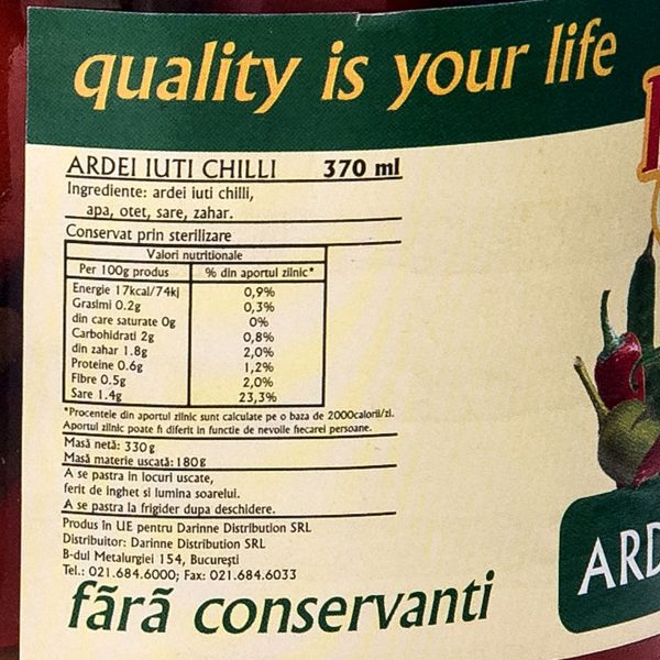 Ardei iuți chilli Darinne, 370ml - Image 2