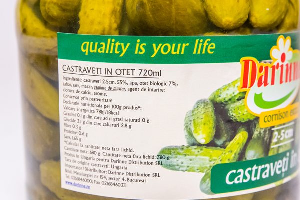 Castraveți în oțet cornișon extra Darinne, 2-5 cm, 720ml - Image 4