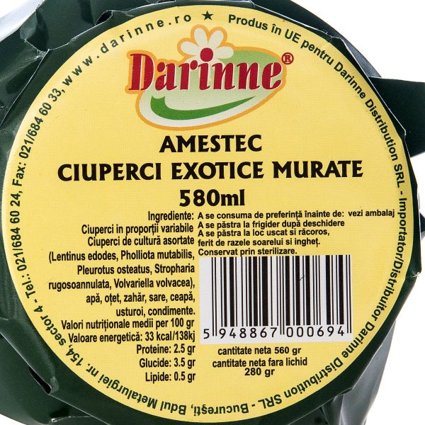 Amestec ciuperci exotice murate Darinne, 580ml - Image 2