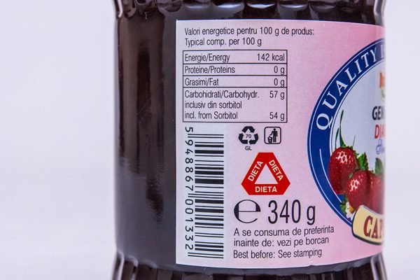 Gem de căpșuni pentru diabetici Darinne, 340g - Image 3