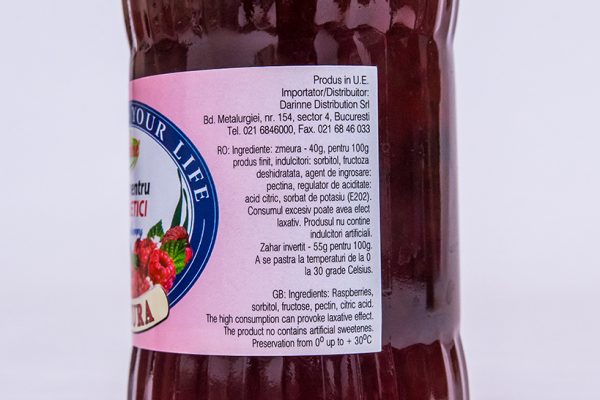 Gem de zmeură pentru diabetici Darinne, 340g - Image 2