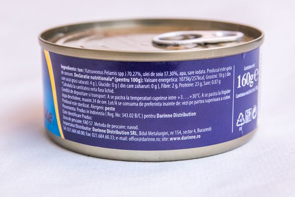 Ton mărunțit în ulei vegetal Marina Blue, 160g - Image 2
