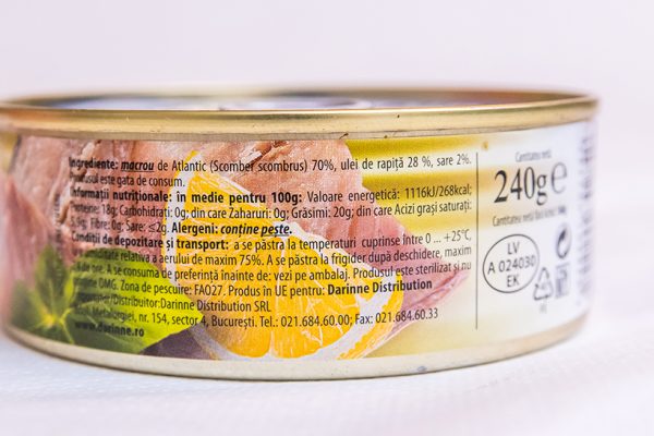 Macrou în ulei vegetal Baltic Club, 240g - Image 2