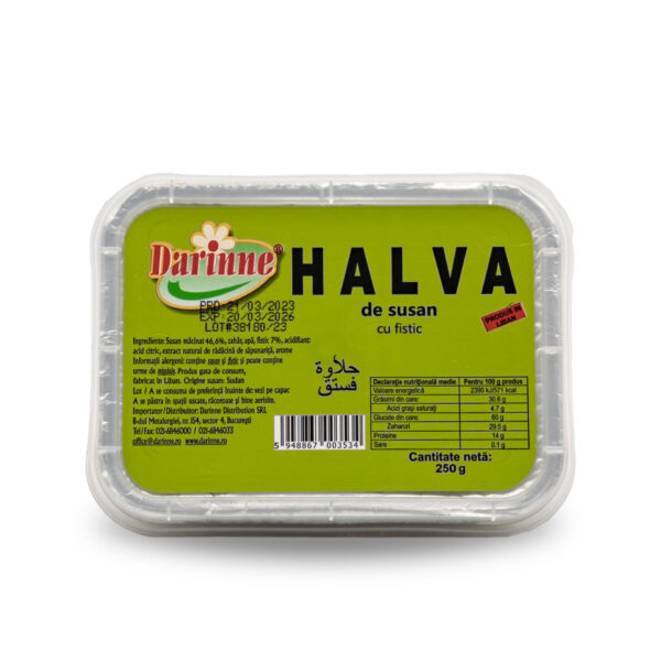 Halva de susan cu fistic Darinne, 250g