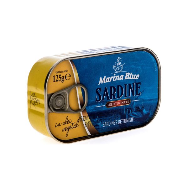 Sardine în ulei vegetal Marina Blue, 125g - Image 5