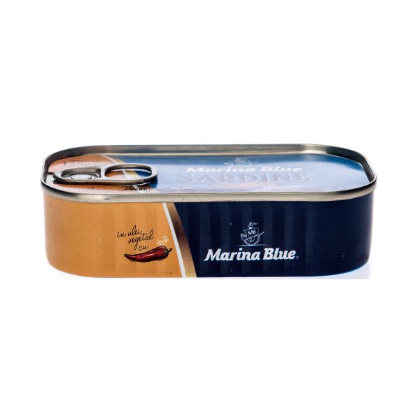 Sardine în ulei vegetal cu ardei iute Marina Blue, 125g - Image 3