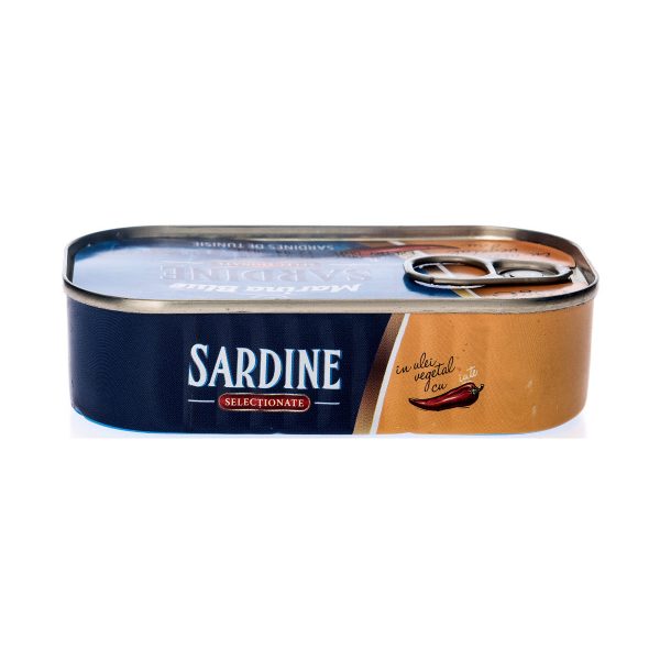 Sardine în ulei vegetal cu ardei iute Marina Blue, 125g - Image 2