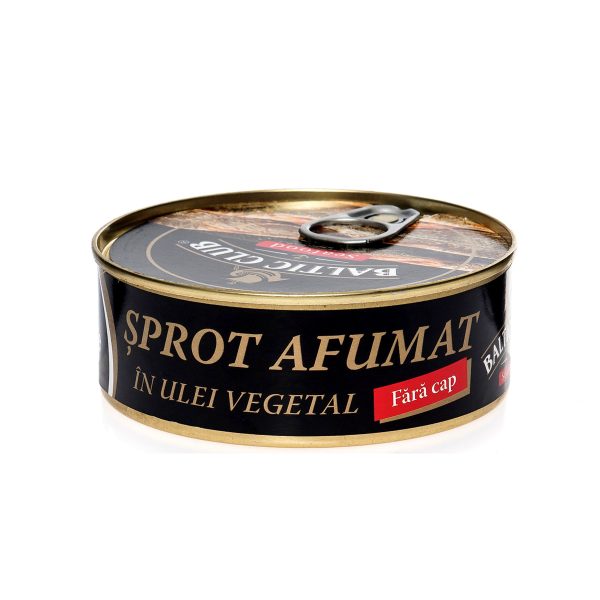 Sprot afumat in ulei vegetal Baltic Club, 240g
